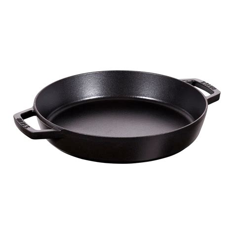 Staub Cast Iron 13-inch Double Handle Fry Pan - Graphite Grey | Cast ...