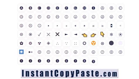 Bullet Point Symbols ⦿ Instant Copy and Paste