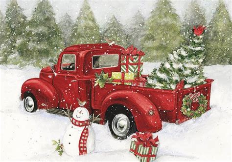 #redpickuptruck | Christmas red truck, Christmas truck, Christmas ...