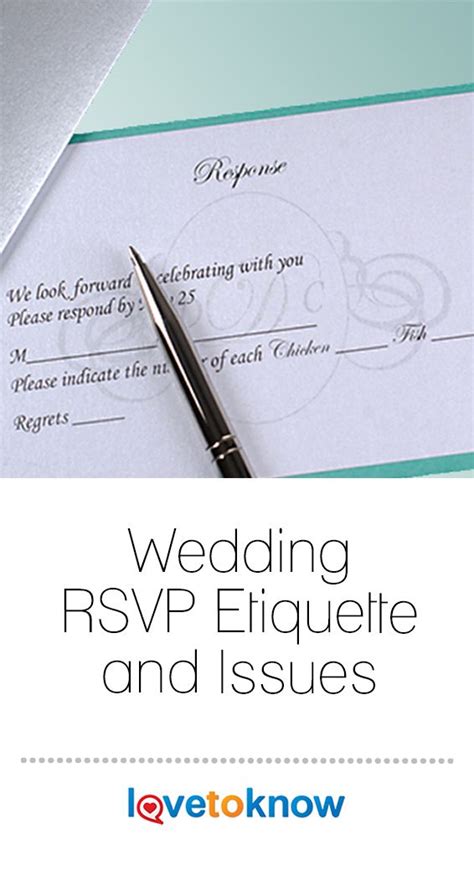 Wedding RSVP Etiquette and Issues | LoveToKnow | Wedding rsvp, Wedding ...