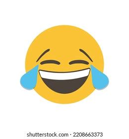 Emoji Yellow Face Lol Laugh Crying Stock Illustration 669849526 ...