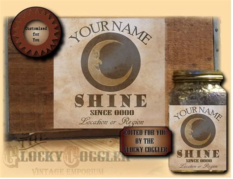 Custom Moonshine Crate & Bottle Labels 4 File Printable Set - Etsy ...