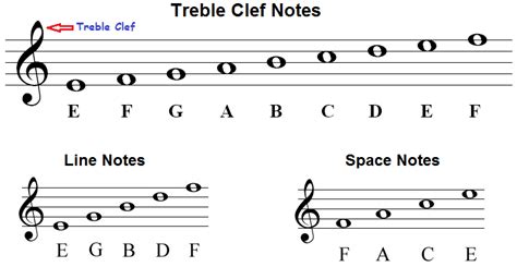 The treble clef, staff, notes, how to draw