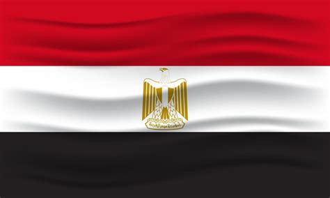 Illustration of waving Egypt flag. Vector Illustration. 6186810 Vector ...