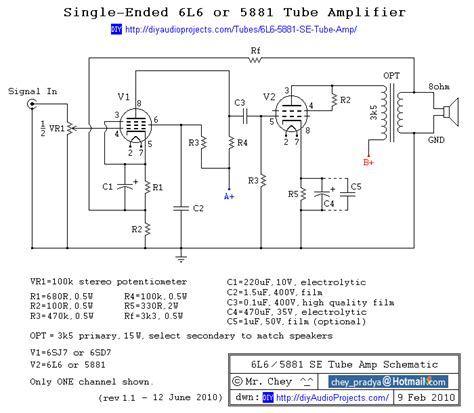 Single Ended 6L6 HiFi (pentode preamp) | Power Up 250 + pins | Diy ...