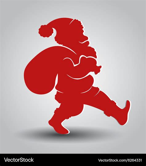 Silhouette of santa claus Royalty Free Vector Image