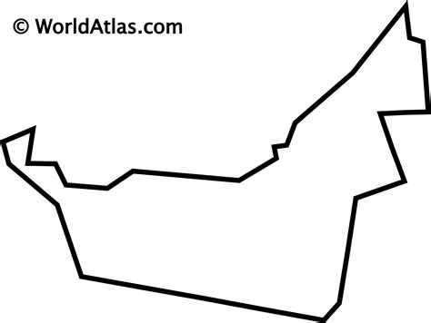 United Arab Emirates Outline Map