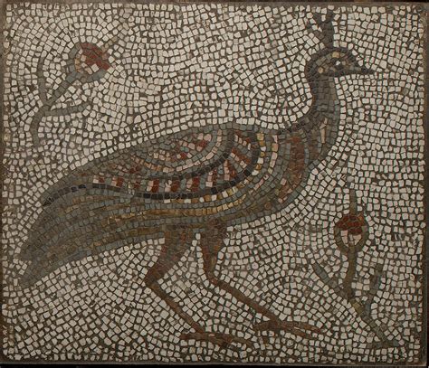 Mosaic with a Peacock and Flowers | Roman or Byzantine | The ...