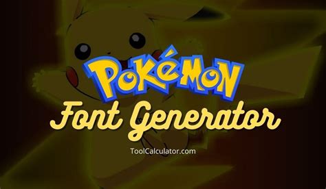 Pokemon Font Generator