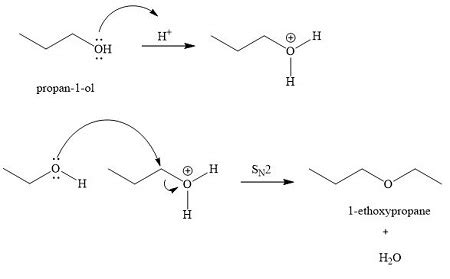 Draw the major organic product formed when the compound propanol ...