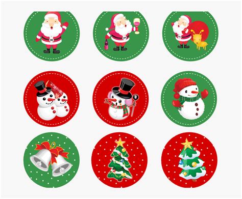 Free Printable Merry Christmas Stickers, HD Png Download , Transparent ...