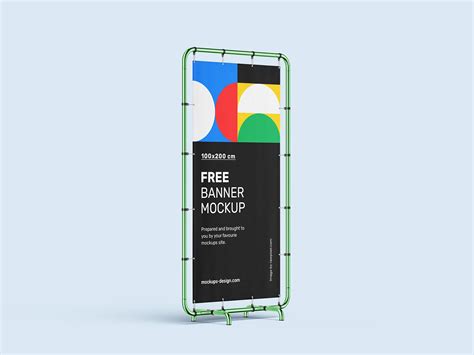 Free Vertical Standing Banner Mockup PSD Set - Good Mockups