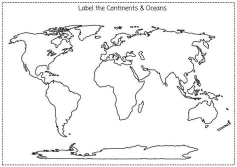 Printable Blank World Map Continents