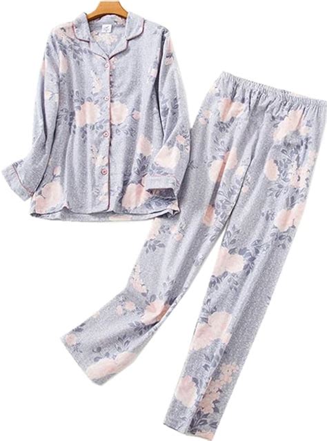 Pijama de franela para mujer, 100% algodón suave, pijamas de manga ...