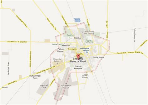 Nawabshah Benazir abad City Map – Paki Mag