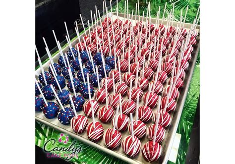 American Flag Patriotic Cake Pops Fourth of July - Etsy