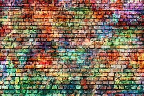 Colorful Brick Wall Graffiti Backdrop Newborn Baby Colleague - Etsy