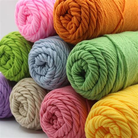 6pcs/lot Lovers Cotton thread Natural milk cotton 3mm thick yarn for ...