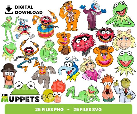 25 Clipart Bundle Layered Svg Muppets Svg Children Svg - Etsy