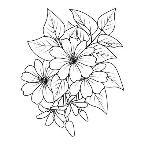 Flower Clipart Black And White | Best Flower Site