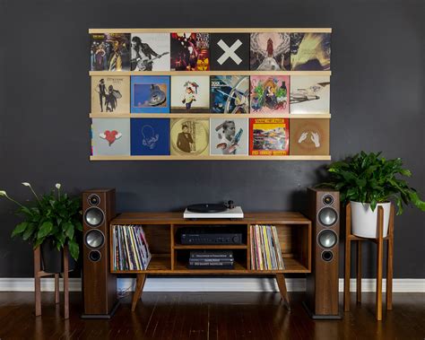 Vinyl Record Storage Shelves Maple Wall Mounted Record - Etsy Hong Kong