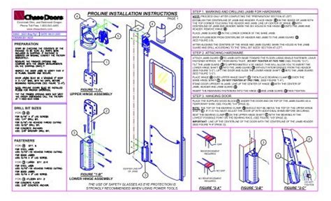 PROLINE INSTALLATION INSTRUCTIONS - Chase Doors