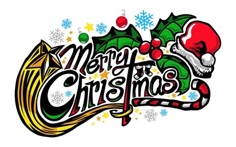 Merry Christmas text font graphic 552935 Vector Art at Vecteezy