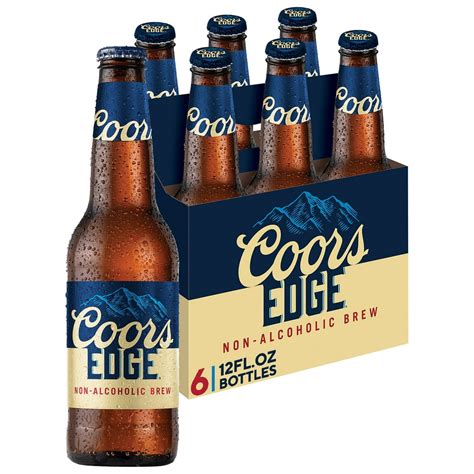 Coors Edge Non-Alcoholic Beer, 6 Pack, 12 fl. oz. Bottles, .5% ABV ...