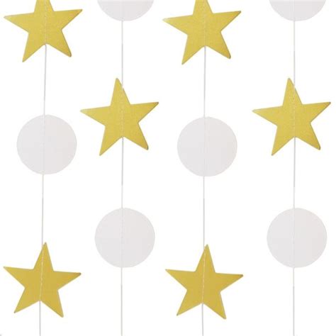 Paper Star Garland | Star garland, Gold party decorations, Garland