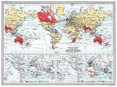 Historic Map : 1890 Chart of the World on Mercator's Projection Showing ...