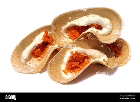 Thai dessert , Khanom Buang , (Thai Crispy Pancakes Stock Photo - Alamy