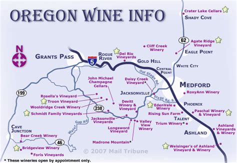 Oregon Wine Regions Map | secretmuseum