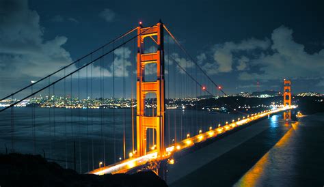 Wallpaper : 3456x1999 px, jembatan, Golden Gate Bridge, lampu, malam ...