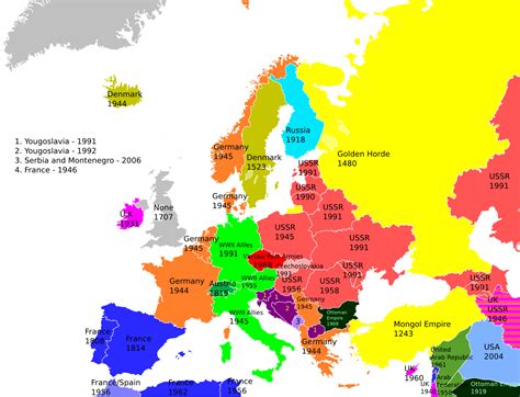 Atlas of The Changing Borders of Europe - Vivid Maps