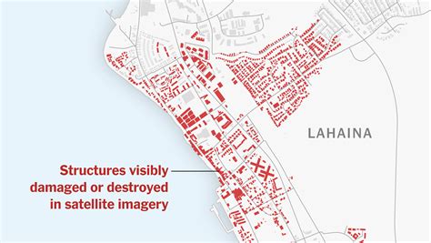 Map: See the Damage to Lahaina From the Maui Fires - The New York Times