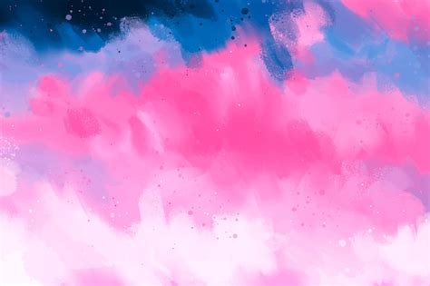 Fundo pintado à mão em gradiente rosa e azul | Vetor Grátis