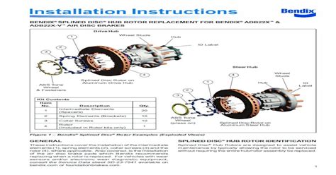 (PDF) BENDIX SPLINED DISC HUB ROTOR REPLACEMENT FOR …...When replacing ...