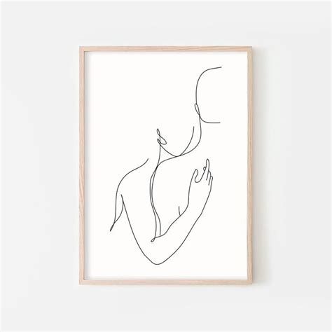 Abstract Couple Line Art Romantic Poster Couple One Line Art - Etsy ...