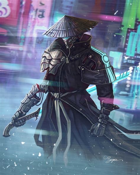 The Cyberpunk Ronin by Benjamin Goutte : r/ImaginarySamurai