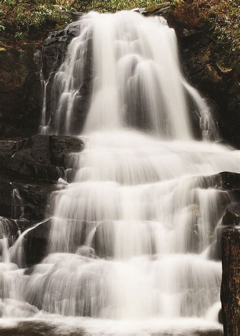 Laurel Falls is 80-feet high. The waterfall consists of an upper and a ...