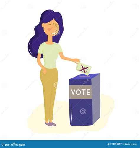 Ballot Box With Vote Paper. Vector Illustration | CartoonDealer.com ...