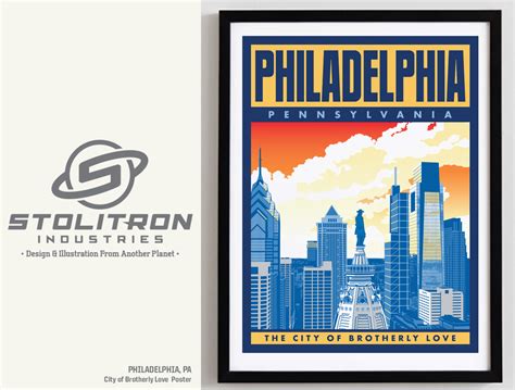 Philadelphia, PA-City of Brotherly Love Poster by Randy Stolinas on ...