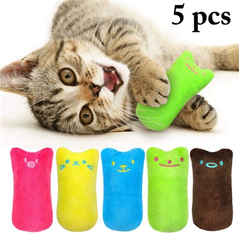 5Pcs Indoor Catnip-Filled Cartoon Mice Toys, Chew and Bite Resistant ...