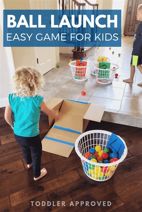 Easy Ball Launch Activity for Kids - Toddler Approved