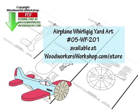 Airplane Whirligig Downloadable Scrollsaw Woodworking Plan PDF ...