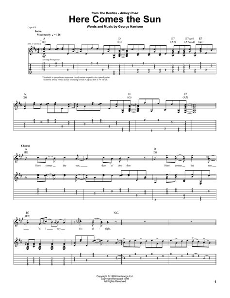 Here Comes The Sun | Sheet Music Direct