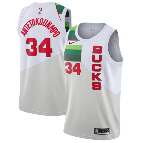 Nike Giannis Antetokounmpo Milwaukee Bucks Youth White 2018/19 Swingman ...