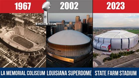 All Super Bowl Stadiums 1967-2025 - YouTube