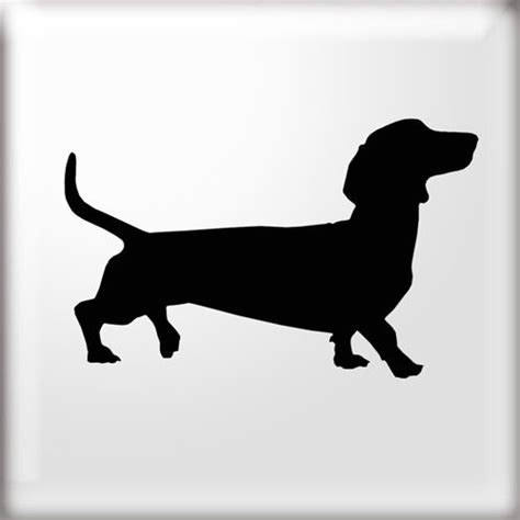 Dachshund Dog Silhouette Stencil | Dog stencil, Dog silhouette ...