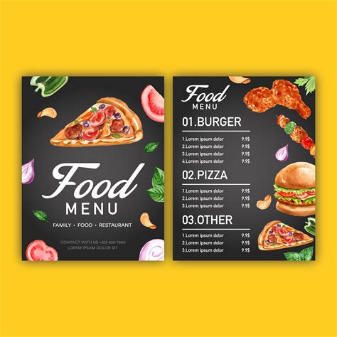 Fast Food Restaurant Menu Template : Fast Food Menu Flyer #2 | Fast ...